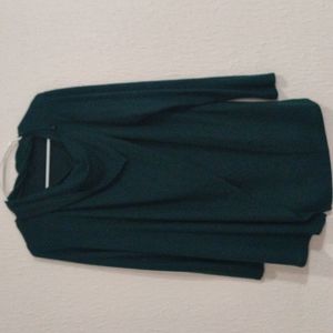 Green wrap style sweater